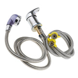 Maxbell Hot Cold Faucet and Spray Hose for Beauty Salon Shampoo Bowl Parts Kit 80cm