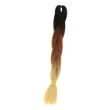 Maxbell 24" Ombre Kanekalon Jumbo Braiding Hair Extensions Black+Coffee+Blonde