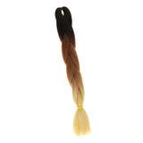 Maxbell 24" Ombre Kanekalon Jumbo Braiding Hair Extensions Black+Coffee+Blonde