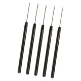 Maxbell 5 Pieces Pulling Hook Needle Tools for Micro Ring Hair Extensions Black