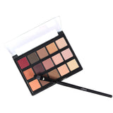 Maxbell 15 Colors Shimmer Matte Eyeshadow Palette Kit + Eye Shadow Makeup Brush #1