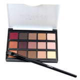 Maxbell 15 Colors Shimmer Matte Eyeshadow Palette Kit + Eye Shadow Makeup Brush #1