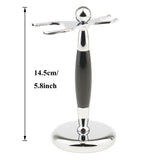 Maxbell Men Barber Alloy Shaving Brush Safety Razor Holder Rack Stand 2 Prongs #1