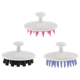 Maxbell Shampoo Shower Washing Scrub Scalp Massage Massager Hair Brush Comb Purple+White