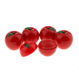 Maxbell 5 Pieces Apple Fruit Flavor Natural Moisturizing Lip Balm for Dry Lips Red