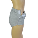 Maxbell Women Adults Reusable Snap-On Incontinence Pant Diaper Protective Grey L