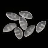 Maxbell 25 Pairs Push Silicone Nose Pads for Glasses Spectacles Eyeglass 15mm Clear