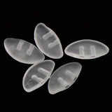 Maxbell 25 Pairs Push Silicone Nose Pads for Glasses Spectacles Eyeglass 15mm Clear
