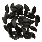 Maxbell 25 Pairs Push Silicone Nose Pads for Glasses Spectacles Eyeglass 15mm Black