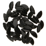 Maxbell 25 Pairs Push Silicone Nose Pads for Glasses Spectacles Eyeglass 15mm Black