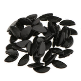 Maxbell 25 Pairs Push Silicone Nose Pads for Glasses Spectacles Eyeglass 15mm Black