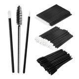 Maxbell 150PCS Disposable Applicator Wand Set Eyelash Liner Eye Lip Brushes black