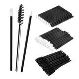 Maxbell 150PCS Disposable Applicator Wand Set Eyelash Liner Eye Lip Brushes black