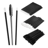 Maxbell 150PCS Disposable Applicator Wand Set Eyelash Liner Eye Lip Brushes black