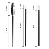Maxbell 150PCS Disposable Applicator Wand Set Eyelash Liner Eye Lip Brushes black