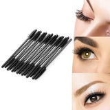 Maxbell 150PCS Disposable Applicator Wand Set Eyelash Liner Eye Lip Brushes black
