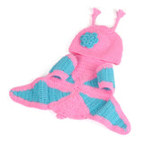 Maxbell Lovely Knit Crochet Butterfly Clothes Photo Prop Outfits For Baby Pink