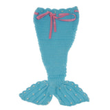 Maxbell Newborn Baby Photography Prop Crochet Mermaid Headband Bra Tail Blue