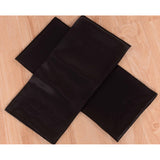 Maxbell Solid Color Satin Silk Bedding Duvet Cover Set , King Size Bed Black