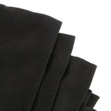 Maxbell Solid Color Satin Silk Bedding Duvet Cover Set , King Size Bed Black