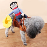 Maxbell Cute Pet Fancy Dress Western Cowboy Rider Knight Cosplay Costume-S,M,L,XL XL