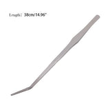 Maxbell Stainless Steel Aquarium Live Tank Plant Tweezer  38cm Curved Head