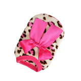 Maxbell Two Colors Leopard Design Coral Fleece Puppy Clothes Pet Dress Vest 8# Pink