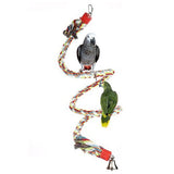 Maxbell Bird Toys Large Parrot Toys Bungee Climbing Ropes, Swing Toys,Toys 1m