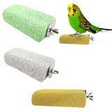 Maxbell Bird Rat Rabbit Parrot Hamster Teeth Grinding Stone Chew Toy Platform Green