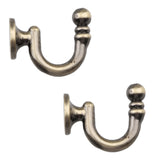 Maxbell 2 Pieces Metal Curtain Tieback Hooks Holders Wall Door Hangers Bronze