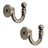 Maxbell 2 Pieces Metal Curtain Tieback Hooks Holders Wall Door Hangers Bronze