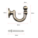 Maxbell 2 Pieces Metal Curtain Tieback Hooks Holders Wall Door Hangers Bronze