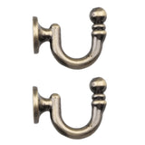 Maxbell 2 Pieces Metal Curtain Tieback Hooks Holders Wall Door Hangers Bronze