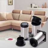 Maxbell Stainless Steel Adjustable Round Furniture Legs Wardrobe Sofa Legs 50x80mm