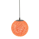 Maxbell Rattan Wicker Woven Ball Globe Ceiling Pendant Light Lamp Shade 20cm orange