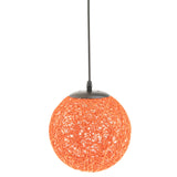 Maxbell Rattan Wicker Woven Ball Globe Ceiling Pendant Light Lamp Shade 20cm orange