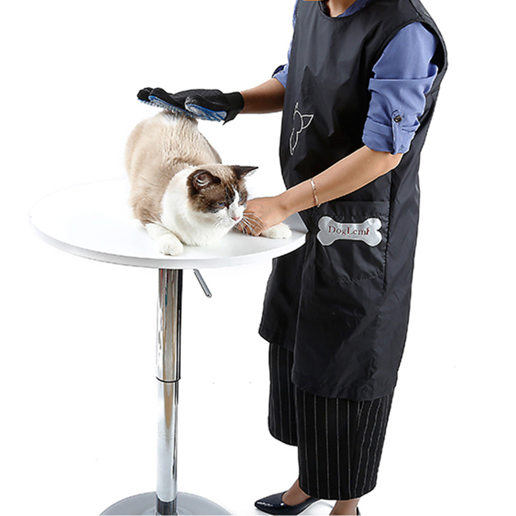 Maxbell Waterproof Pet Dog Grooming Apron Professional Groomer Apron with Pocket L