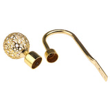 Maxbell Fashionable Hollowed-Out Design U Shape Curtain Tieback Hook Gold