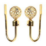 Maxbell Fashionable Hollowed-Out Design U Shape Curtain Tieback Hook Gold