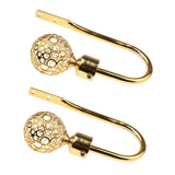 Maxbell Fashionable Hollowed-Out Design U Shape Curtain Tieback Hook Gold