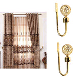 Maxbell Fashionable Hollowed-Out Design U Shape Curtain Tieback Hook Gold
