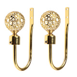 Maxbell Fashionable Hollowed-Out Design U Shape Curtain Tieback Hook Gold