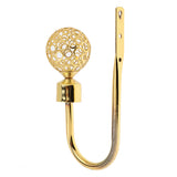 Maxbell Fashionable Hollowed-Out Design U Shape Curtain Tieback Hook Gold