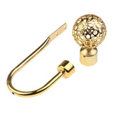 Maxbell Fashionable Hollowed-Out Design U Shape Curtain Tieback Hook Gold