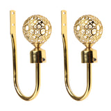 Maxbell Fashionable Hollowed-Out Design U Shape Curtain Tieback Hook Gold