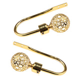 Maxbell Fashionable Hollowed-Out Design U Shape Curtain Tieback Hook Gold
