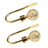 Maxbell Fashionable Hollowed-Out Design U Shape Curtain Tieback Hook Gold