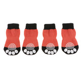 Maxbell Set 4 Waterproof Pet Dog Socks Puppy Anti-slip Boots Paw Protection 002 - L