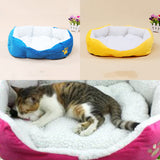 Maxbell Small Pet House Plush Bed Dog Mattress Puppy Kennel Cat Bed Pads Blue