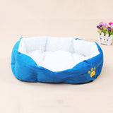 Maxbell Small Pet House Plush Bed Dog Mattress Puppy Kennel Cat Bed Pads Blue